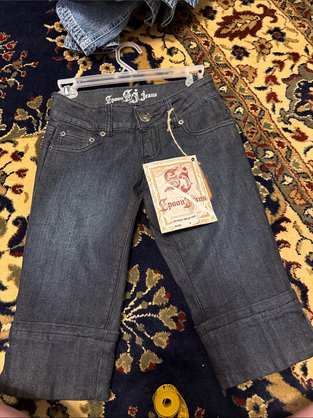 Y2K Dead Stock- Spoon Jeans Dark Gray Capri